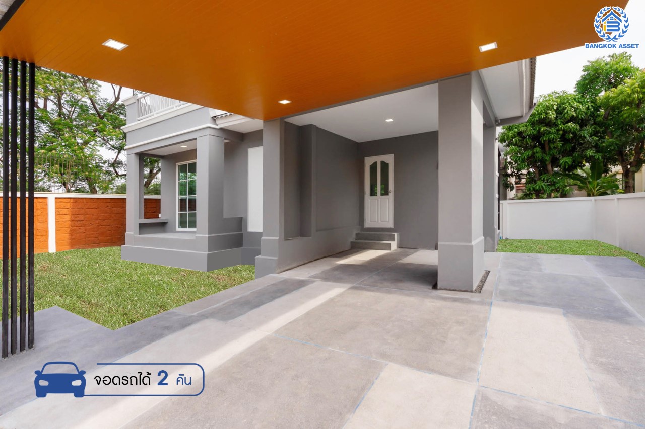 บ้านมือสองตกแต่งใหม่ แบรนด์ LH ม.มัณฑนา พุทธมณฑล-ปิ่นเกล้า หลังมุม เนื้อที่ 66.7 ตร.ว. ฟังก์ชันจัดเต็ม 3 ห้องนอน 3 ห้องน้ำ จอดรถได้ 2 คัน Facilities ครบครัน! บนทำเลดีที่สุด ใกล้ทางคู่ขนานลอยฟ้าบรมราชชนนี เชื่อมต่อถนนหลักหลายเส้นสาย, ม.มหิดล, เซ็นทรัลศาลายา ฯลฯ